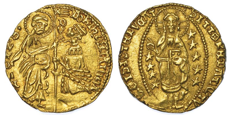 FOCEA VECCHIA (Foglia Vecchia). DORINO GATTILUSIO, 1428-1449. Imitazione orientale dello zecchino veneziano.  - Asta Numismatica - Cambi Casa d'Aste