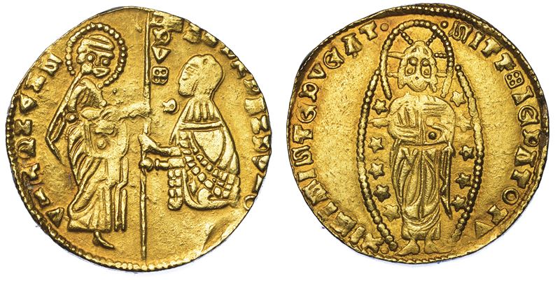 CHIARENZA. ROBERTO D'ANGIO' PRINCIPE DI ACAIA, 1346-1364. Imitazione orientale del ducato veneziano di Andrea Dandolo, 1343-1354.  - Auction Numismatics - Cambi Casa d'Aste