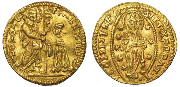 RODI. FABRIZIO DEL CARRETTO (43º Gran Maestro dell'Ordine dei Cavalieri Ospitalieri), 1513-1521. Imitazione del ducato veneziano.