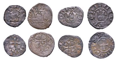 Rodi. Anonime dei Grandi Maestri, Metà del Sec. XIV. Lotto di Quattro Monete.