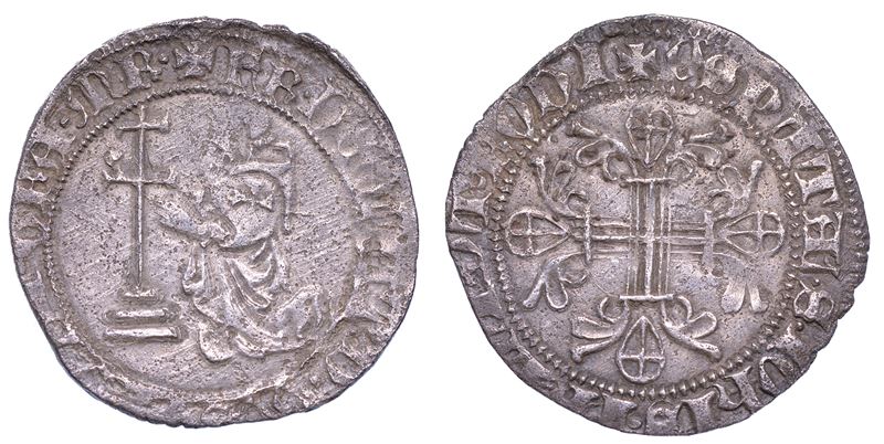 RODI. HÉLION DE VILLENEUVE (26º Gran Maestro dell'Ordine dei Cavalieri Ospitalieri di Rodi e Malta), 1319-1346. Gigliato.  - Auction Numismatics - Cambi Casa d'Aste