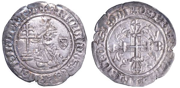 RODI. RAYMOND BERENGER (30º Gran Maestro dell'Ordine dei Cavalieri Ospitalieri di Rodi e Malta), 1365-1374. Gigliato.