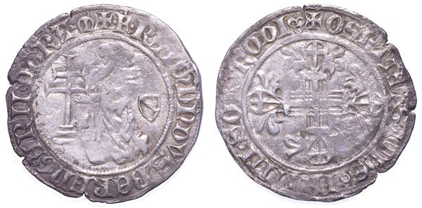 RODI. RAYMOND BERENGER (30º Gran Maestro dell'Ordine dei Cavalieri Ospitalieri di Rodi e Malta), 1365-1374. Gigliato.