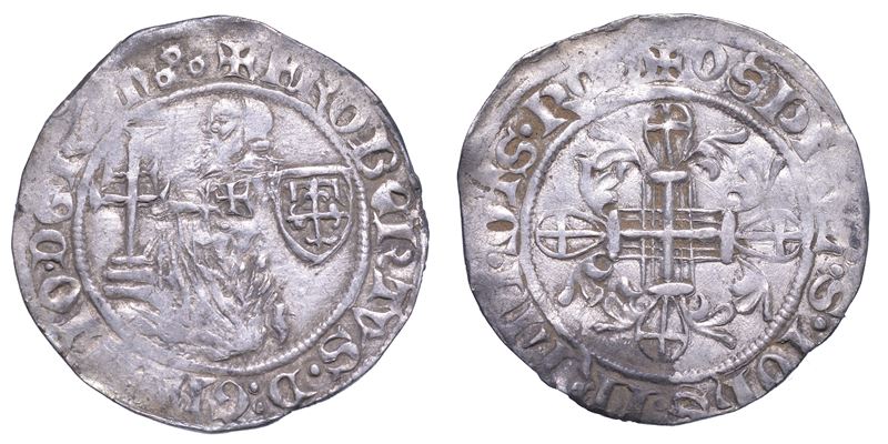 RODI. ROBERT DI JUILLY (31º Gran Maestro dell'Ordine dei Cavalieri Ospitalieri di Rodi e Malta), 1374-1376. Gigliato.  - Asta Numismatica - Cambi Casa d'Aste