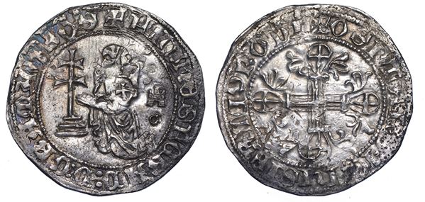 RODI. JOHN FERNANDEZ DI HEREDIA (32º Gran Maestro dell'Ordine dei Cavalieri Ospitalieri di Rodi e Malta), 1376-1396. Gigliato.