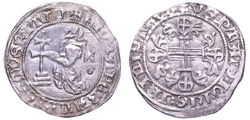 RODI. JOHN FERNANDEZ DI HEREDIA (32º Gran Maestro dell'Ordine dei Cavalieri Ospitalieri di Rodi e Malta), 1376-1396. Gigliato.  - Auction Numismatics - Cambi Casa d'Aste