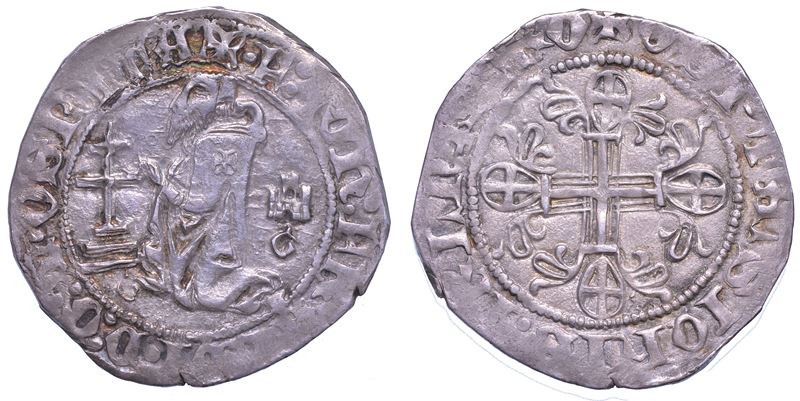 RODI. JOHN FERNANDEZ DI HEREDIA (32º Gran Maestro dell'Ordine dei Cavalieri Ospitalieri di Rodi e Malta), 1376-1396. Gigliato.  - Auction Numismatics - Cambi Casa d'Aste