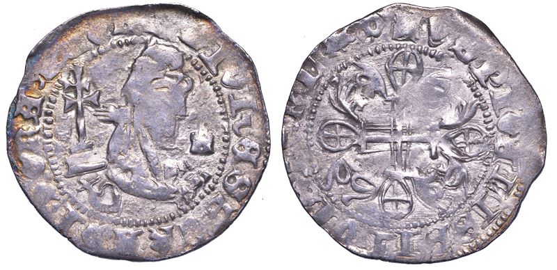 RODI. JOHN FERNANDEZ DI HEREDIA (32º Gran Maestro dell'Ordine dei Cavalieri Ospitalieri di Rodi e Malta), 1376-1396. Gigliato.  - Asta Numismatica - Cambi Casa d'Aste