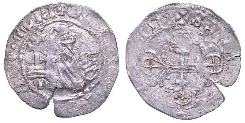 RODI. FILIBERT DE NAILLAC (34º Gran Maestro dell'Ordine dei Cavalieri Ospitalieri di Rodi e Malta), 1396-1421. Gigliato.  - Asta Numismatica - Cambi Casa d'Aste