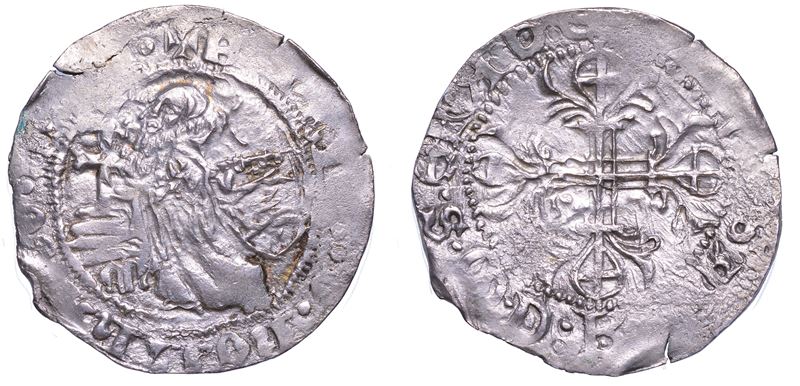 RODI. FILIBERT DE NAILLAC (34º Gran Maestro dell'Ordine dei Cavalieri Ospitalieri di Rodi e Malta), 1396-1421. Gigliato.  - Auction Numismatics - Cambi Casa d'Aste