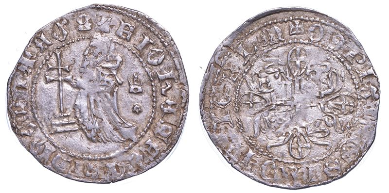 RODI. JOHN FERNANDEZ DI HEREDIA (32º Gran Maestro dell'Ordine dei Cavalieri Ospitalieri di Rodi e Malta), 1376-1396. Gigliato.  - Asta Numismatica - Cambi Casa d'Aste