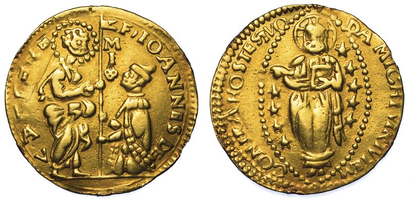 MALTA. JEAN DE LA VALETTE (49º Gran Maestro dell'Ordine dei Cavalieri Ospitalieri di Rodi e Malta), 1557-1568. Imitazione orientale del ducato veneziano.  - Auction Numismatics - Cambi Casa d'Aste