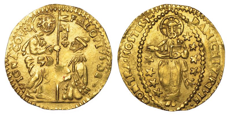 MALTA. ALOF DE WIGNACOURT (54º Gran Maestro dell'Ordine dei Cavalieri Ospitalieri di Rodi e Malta), 1601-1622. Imitazione orientale del ducato veneziano.  - Asta Numismatica - Cambi Casa d'Aste