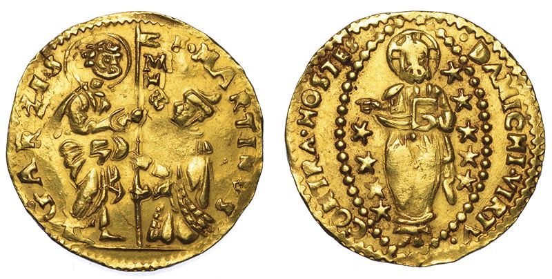 MALTA. MARTIN GARZES (53º Principe e Gran Maestro del Sovrano Militare Ordine di Malta), 1596-1601. Imitazione orientale dello zecchino veneziano.  - Auction Numismatics - Cambi Casa d'Aste