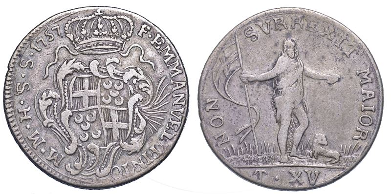 MALTA. EMANUELE PINTO (68º Gran Maestro dell'Ordine dei Cavalieri Ospitalieri di Rodi e Malta), 1741-1773. 15 Tarì 1757.  - Auction Numismatics - Cambi Casa d'Aste