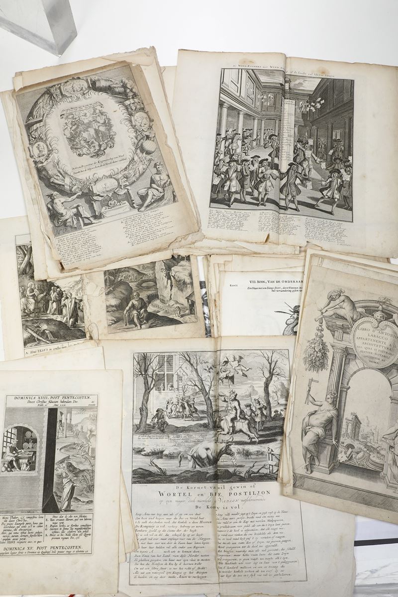 Collezione di pagine di volumi arricchite da incisioni. Dal XVI al XIX secolo  - Auction Prints - Cambi Casa d'Aste