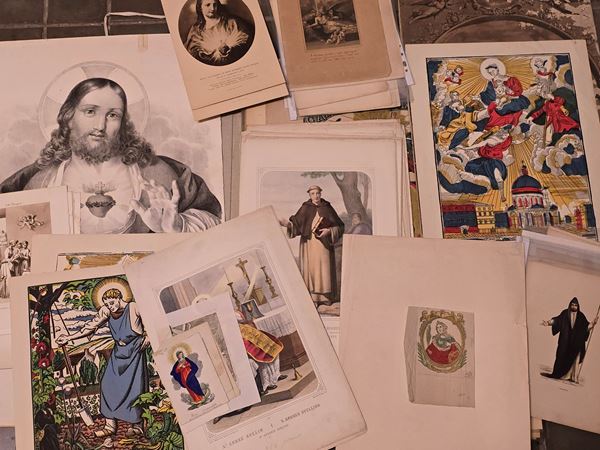Collezione di stampe a soggetto religioso, per lo più XIX secolo