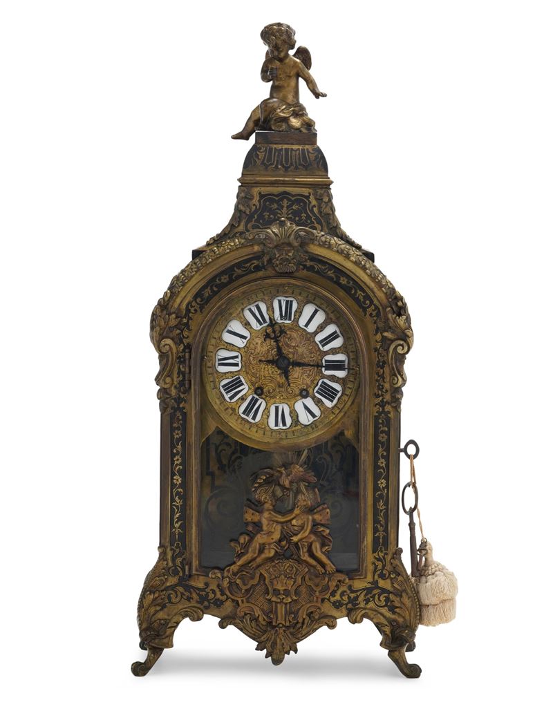 Orologio da tavolo in stile Boulle. XIX-XX secolo  - Asta Antiquariato - Cambi Casa d'Aste