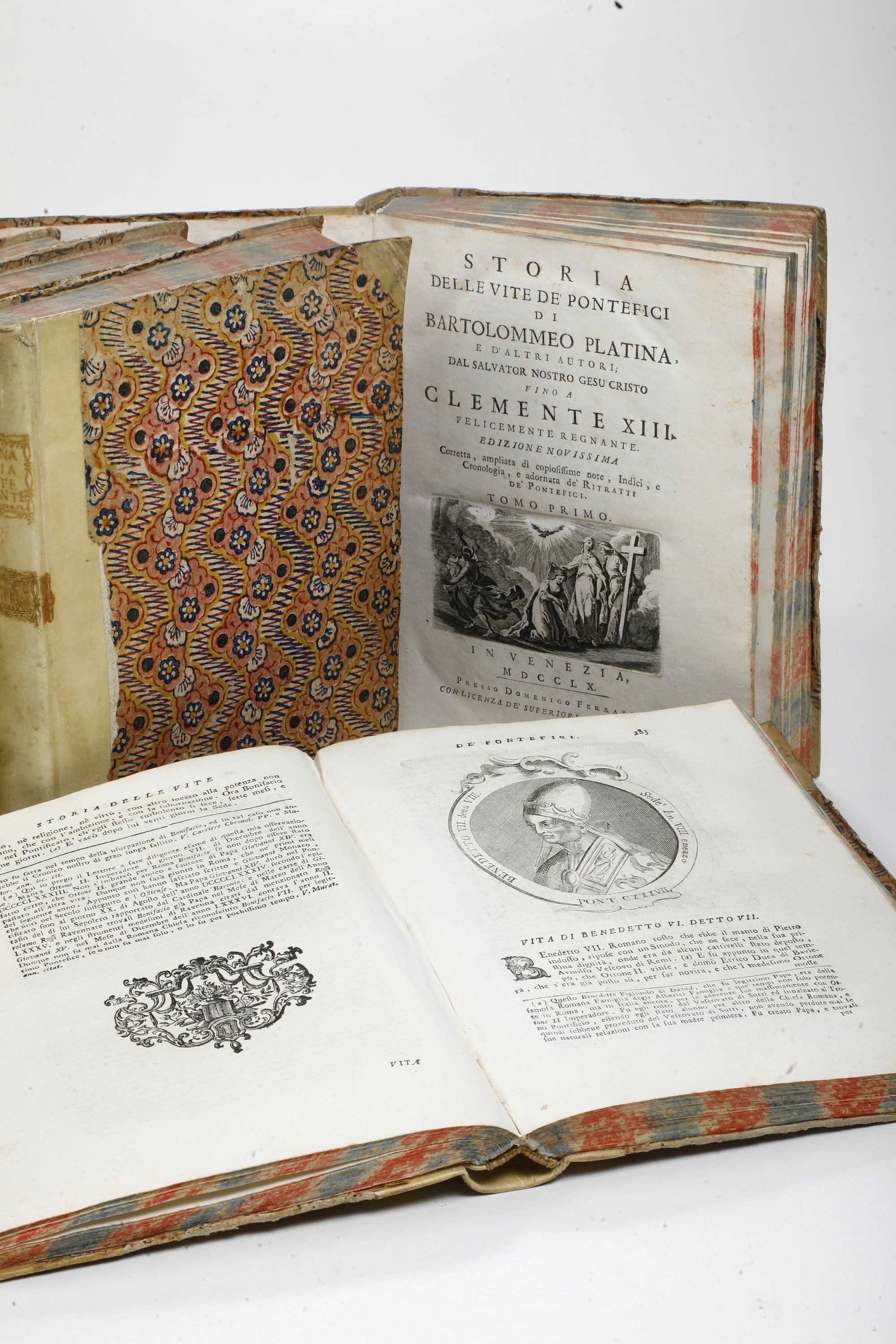 Sacchi Bartolomeo Detto Platina (1421-1481) Storia delle Vite De' Pontefici..in Venezia, Presso D...