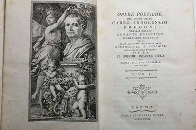 Frugoni Carlo Innocenzo (1692 – 1768) Opere Poetiche...parma, dalla Stamperia Reale, 1779