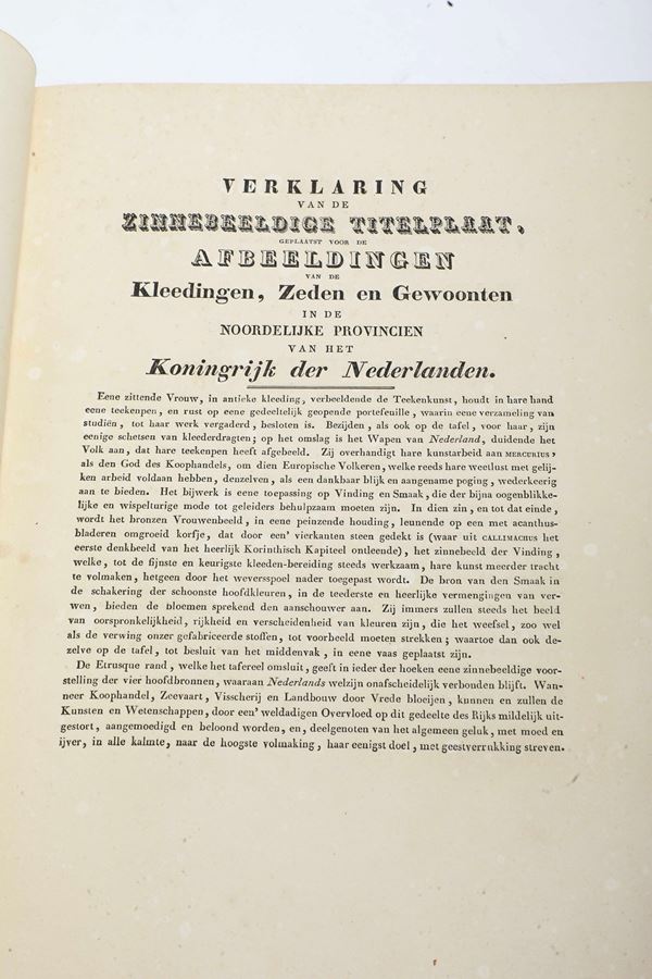 Tableaux des habillemens, moerus et coutumes dans les provinces septentrionales du Royaume des Pays-Bas... Amsterdam, chez E. Maaskamp, 1829