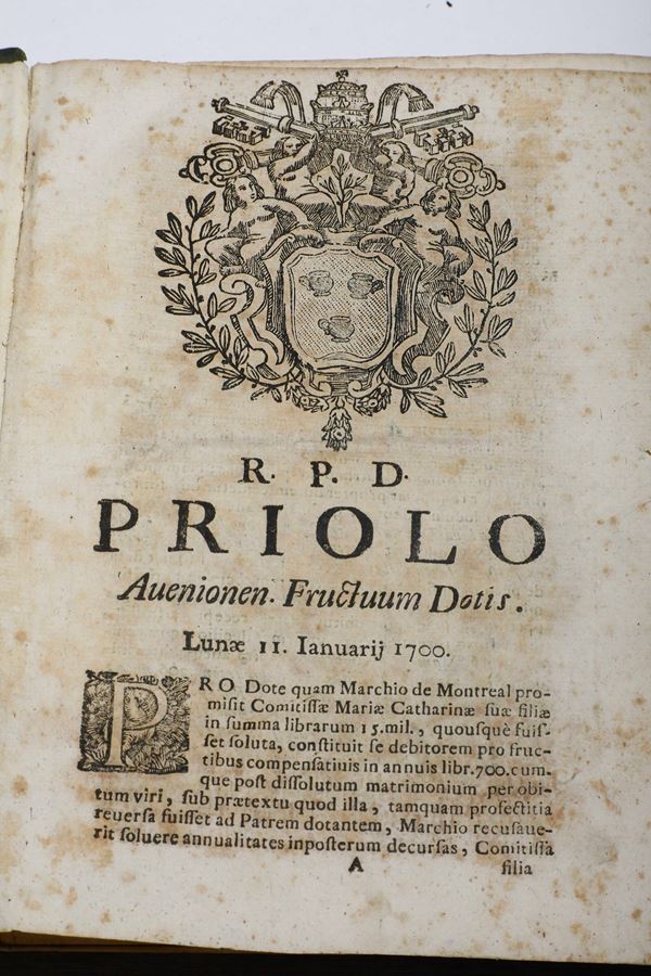 Decisiones diversorum Sacrae Rotae Romanae Roma, ex Typographia Rev. Camerae Apostolocae, 1697-1700