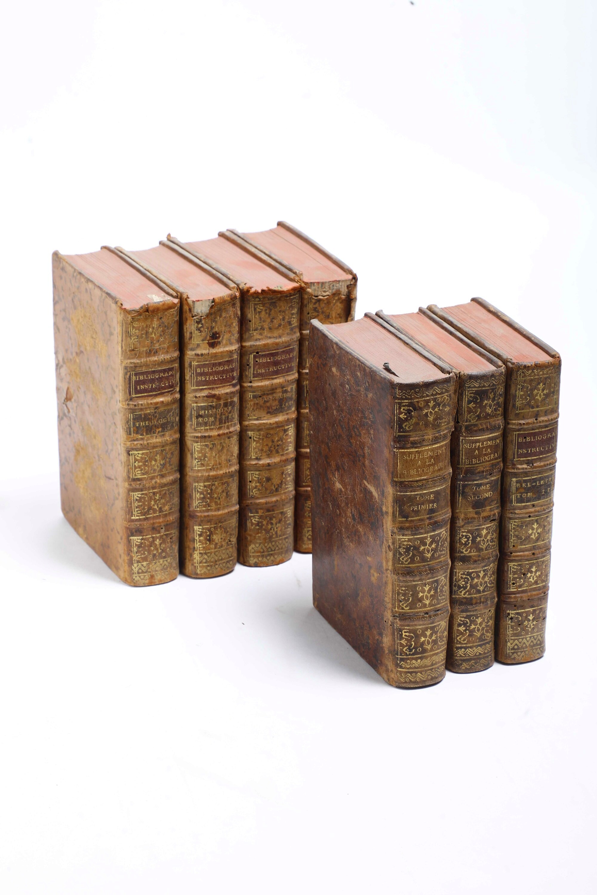 Bure, Guillaume-François de le Jeune, Bibliographie istructive - Supplement à la bibliographie, i...