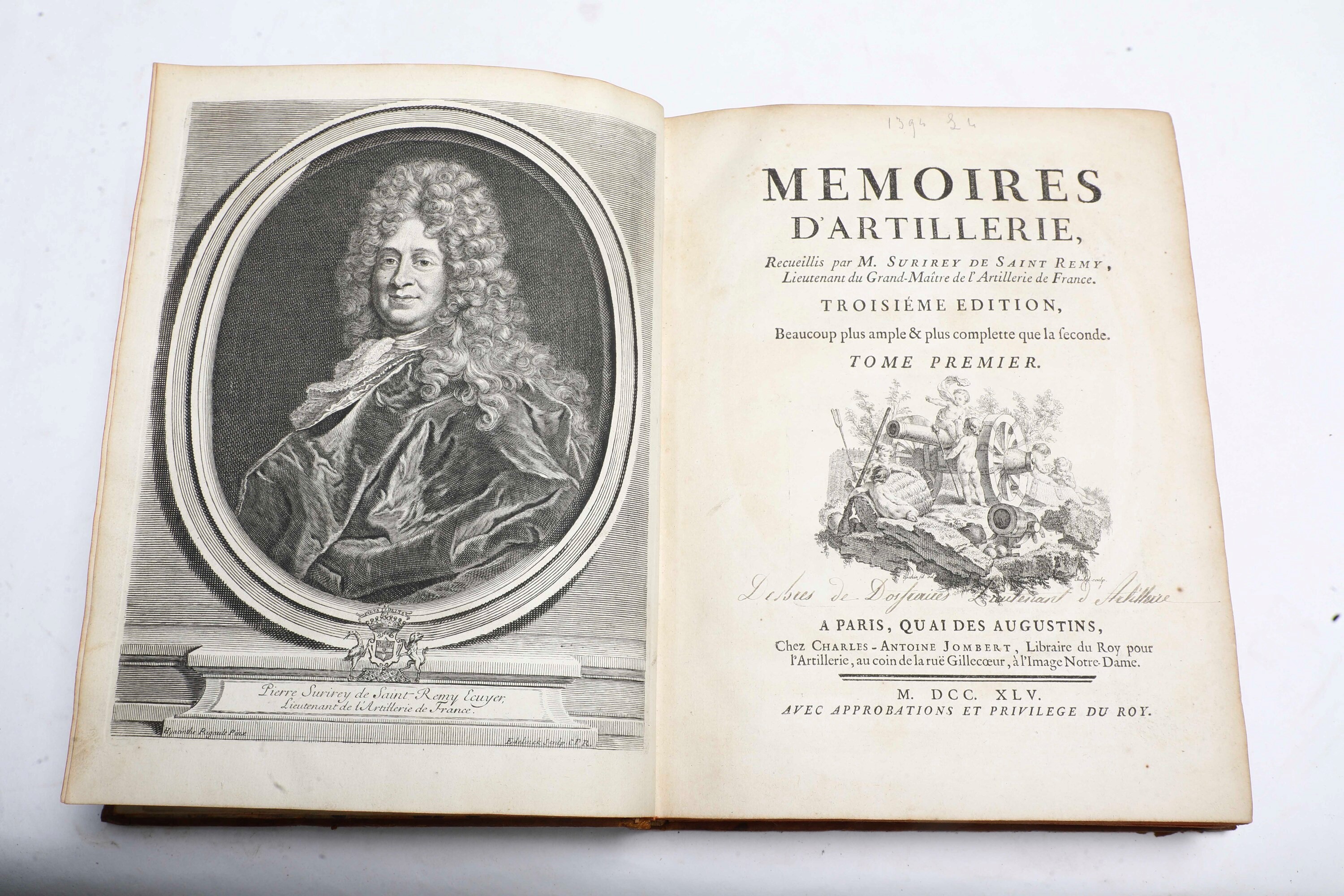 Surirey De Saint-remy Pierre (1644-1716) Memoires D'artillerie..a Paris, Chez Charles-antoine Jom...