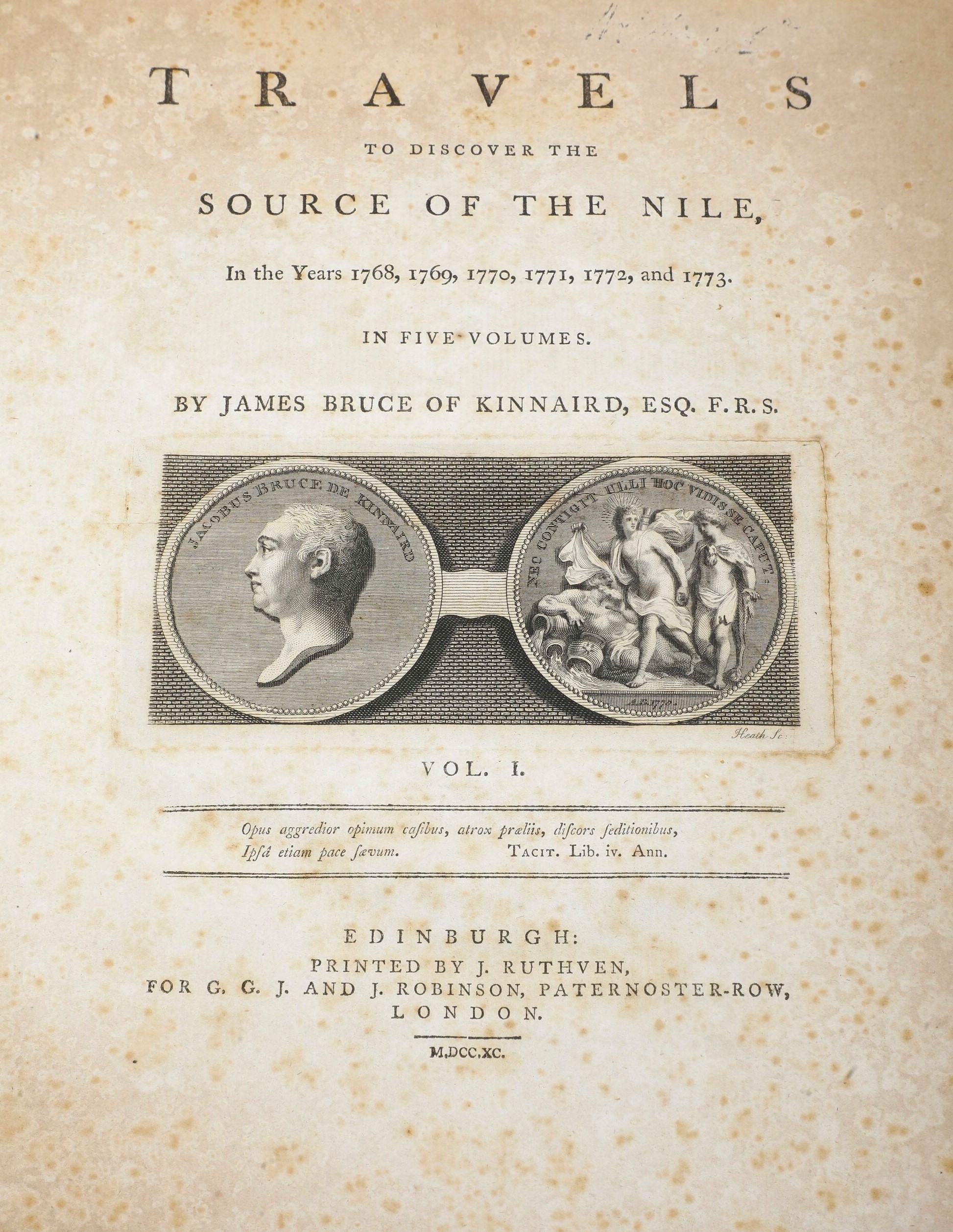 James Bruce (1730-1794) Travels To Discover The Source Of The Nileedinburgh, J. Ruthven For G.g.j...