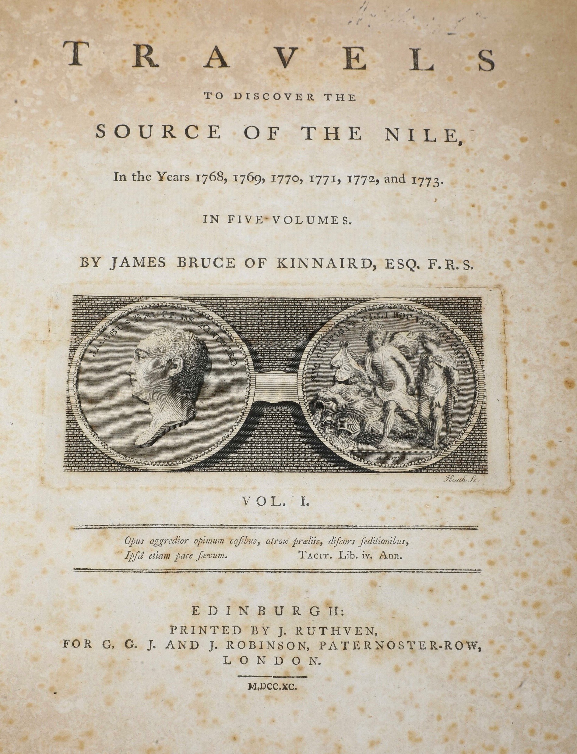 James Bruce (1730-1794) Travels To Discover The Source Of The Nileedinburgh, J. Ruthven For G.g.j...