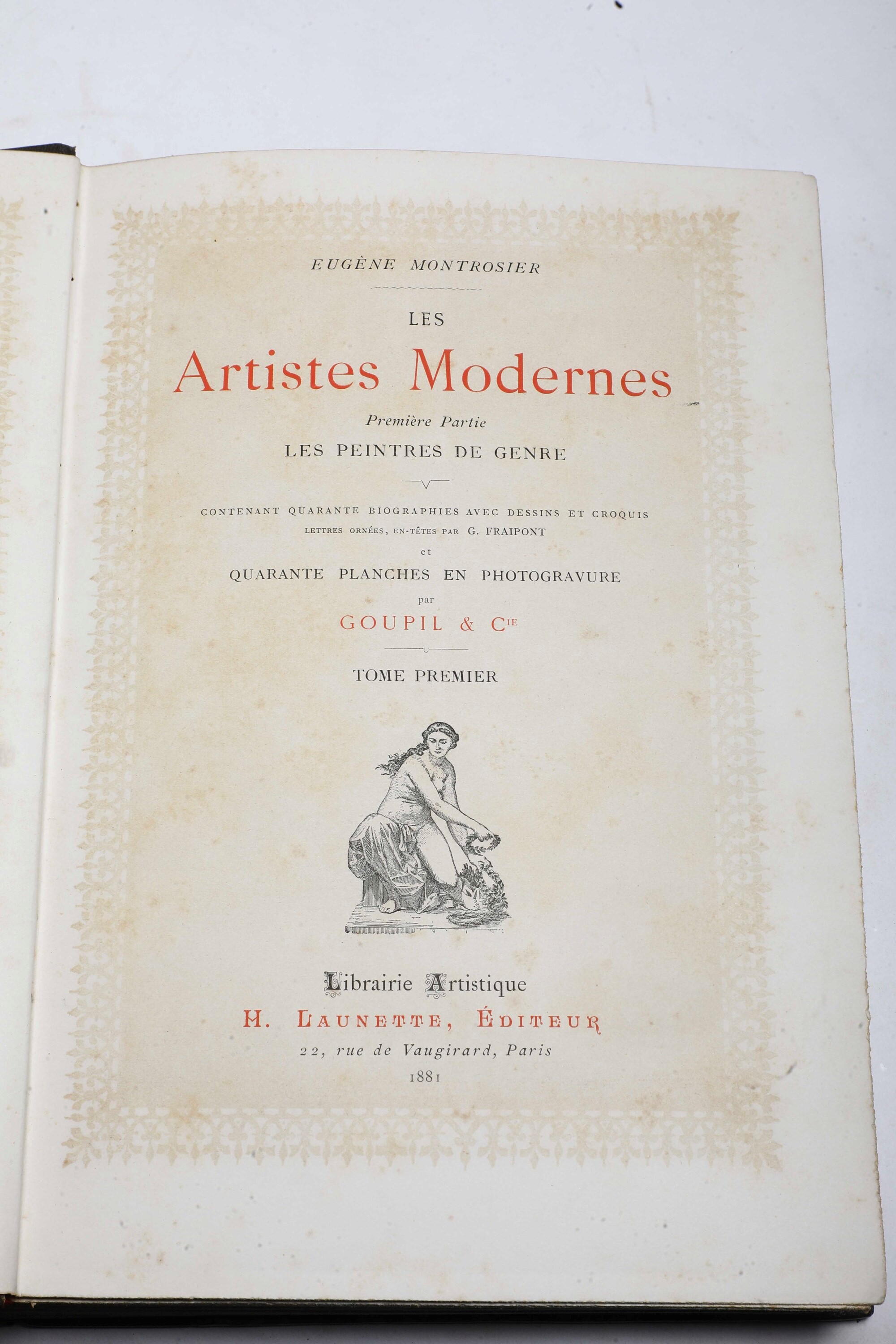Montrosier Eugene Les Artistes Modernesparis, H. Launette Editeus, 1882