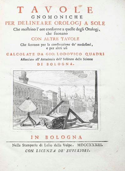 Quadri Giò Lodovico Tavole Gnomoniche per Delineare Orologi a Sole che Mostrino L'ora Confromi a ...