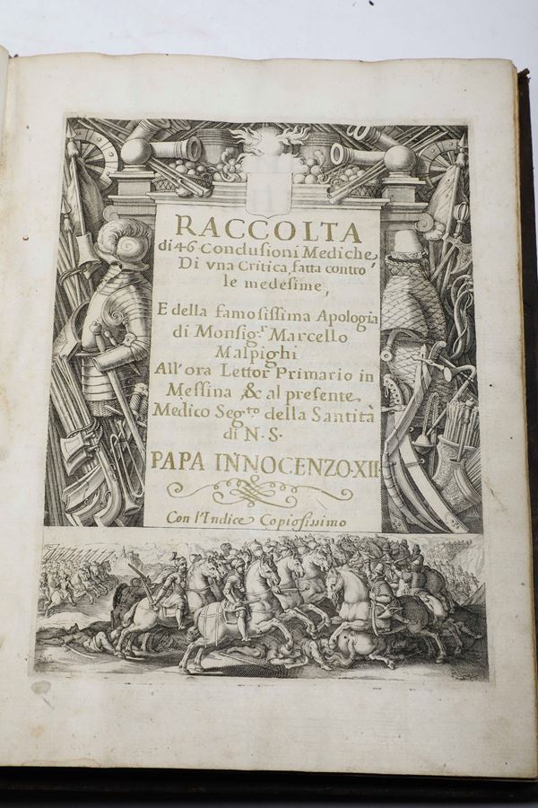 Malpighi Marcello, Monsignore (1628-1694) Raccolta di 46 conclusioni mediche..
