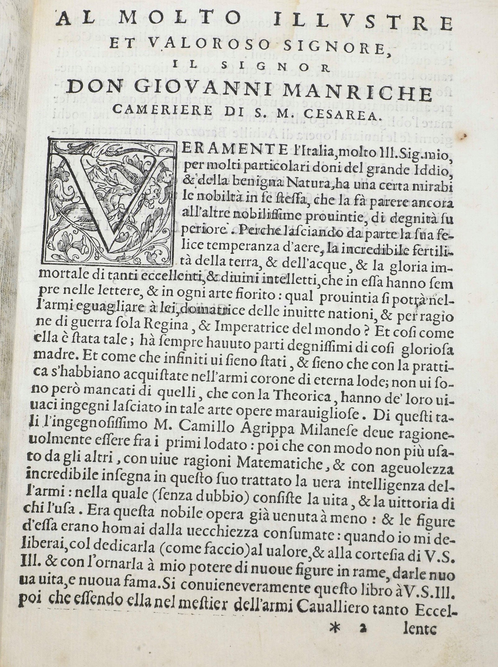 Agrippa Camilla (prima del 1535 - Dopo il 1595) Trattato di Scienza D'armein Venetia, Appresso An...