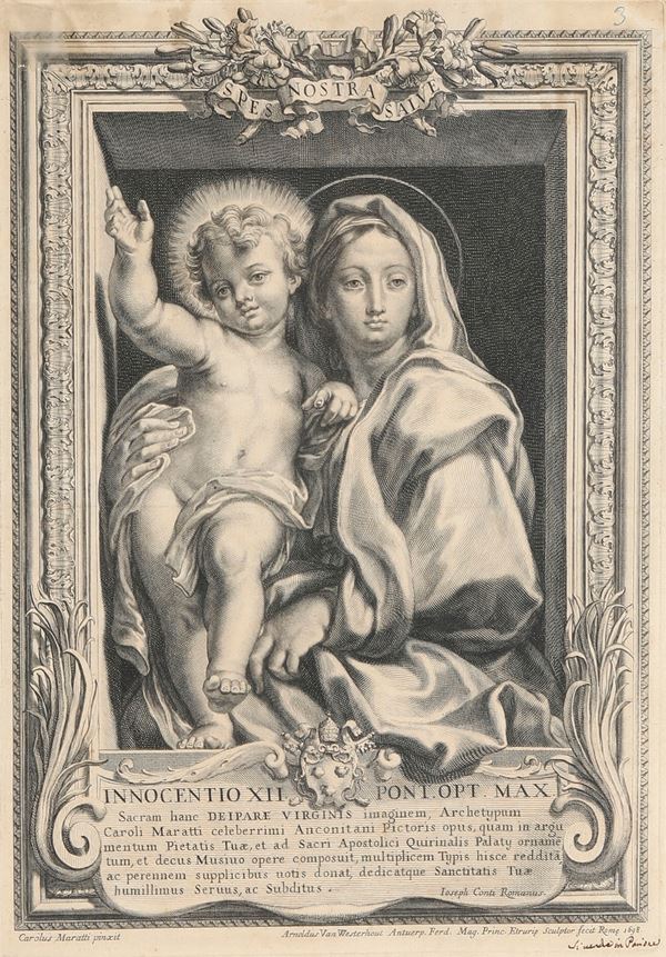 Van Westerhout Arnold (1651-1725) da Carlo Maratti Madonna con Bambino, 1698