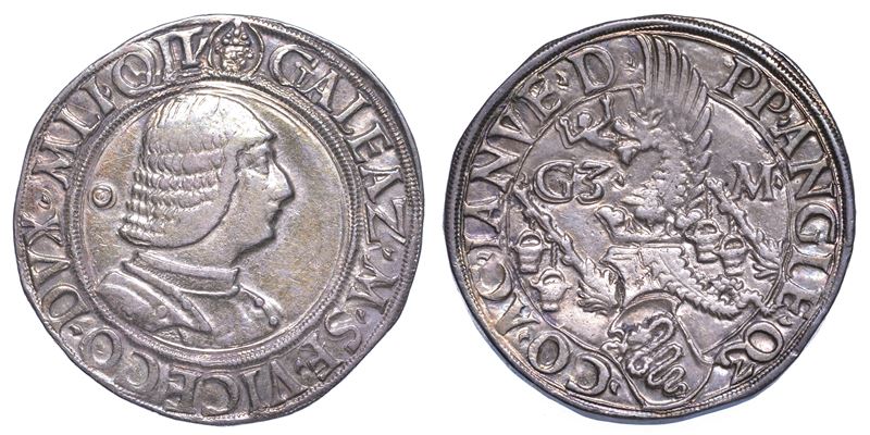 MILANO. GALEAZZO MARIA SFORZA, 1466-1476. Testone o lira.  - Auction Numismatics - Cambi Casa d'Aste