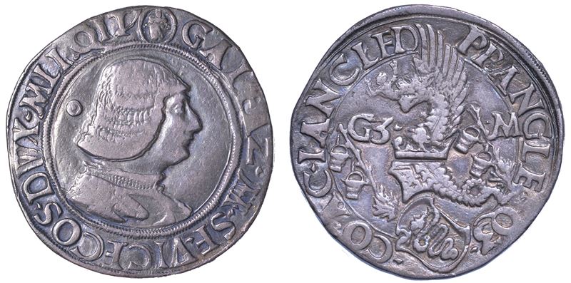 MILANO. GALEAZZO MARIA SFORZA, 1466-1476. Testone o lira.  - Auction Numismatics - Cambi Casa d'Aste