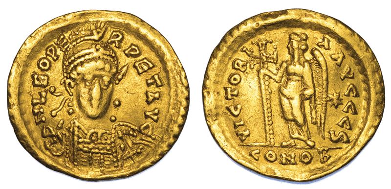 LEONE I, 457-474. Solido. Costantinopoli.  - Auction Numismatics - Cambi Casa d'Aste