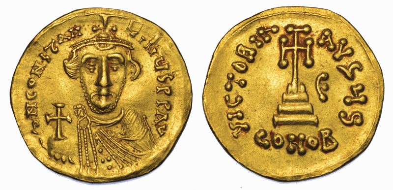 COSTANTE II, 641-668. Solido, anni 646-647. Costantinopoli.  - Auction Numismatics - Cambi Casa d'Aste