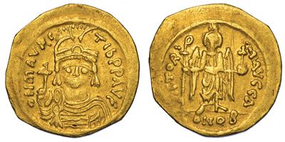 Maurizio Tiberio, 582-602. Solido, Anni 582-584. Costantinopoli.