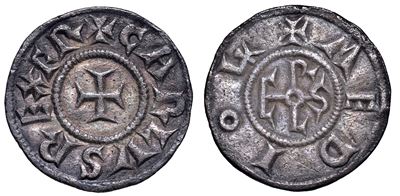 Milano. Carlo Magno, 774-814. Denaro.