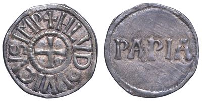 Pavia. Ludovico il Pio, 814-840. Denaro.