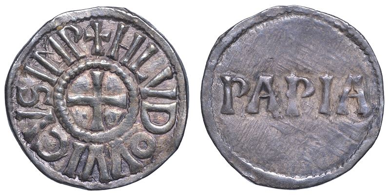 PAVIA. LUDOVICO IL PIO, 814-840. Denaro.  - Auction Numismatics - Cambi Casa d'Aste