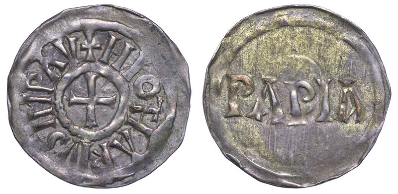PAVIA. LOTARIO I IMPERATORE, 840-855. Denaro.  - Auction Numismatics - Cambi Casa d'Aste