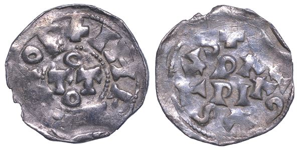 PAVIA. OTTONE I DI SASSONIA, 962-973. Denaro.