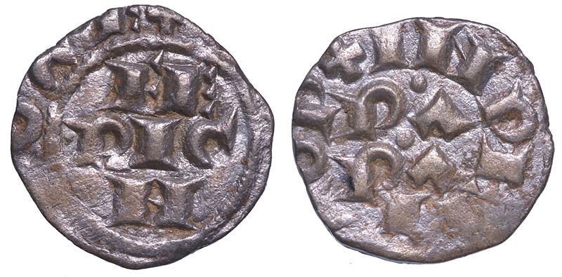 PAVIA. FEDERICO II DI SVEVIA, 1220-1250. Denaro.  - Auction Numismatics - Cambi Casa d'Aste