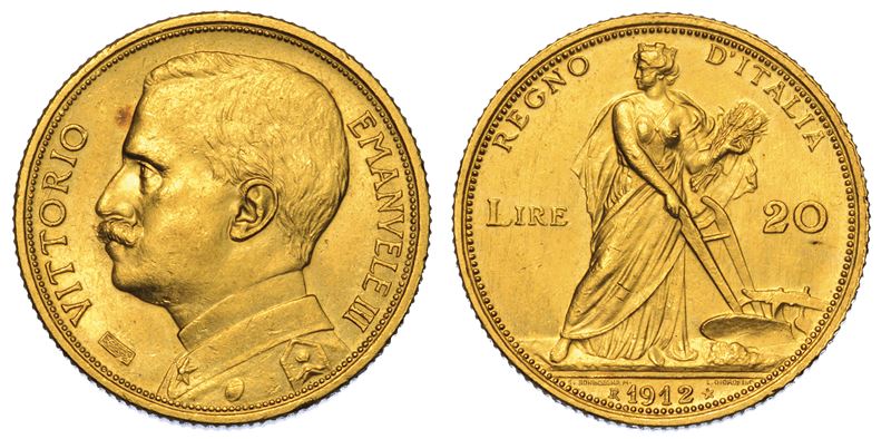 REGNO D'ITALIA. VITTORIO EMANUELE III DI SAVOIA, 1900-1946. 20 Lire 1912. Aratrice.  - Asta Numismatica - Cambi Casa d'Aste