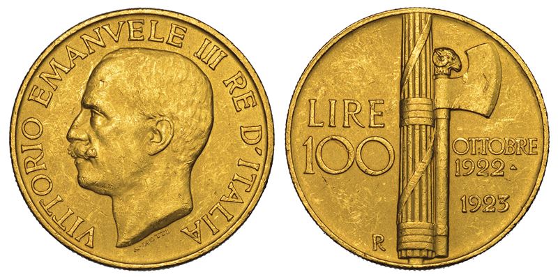 REGNO D'ITALIA. VITTORIO EMANUELE III DI SAVOIA, 1900-1946. 100 Lire 1923. Fascio.  - Auction Numismatics - Cambi Casa d'Aste