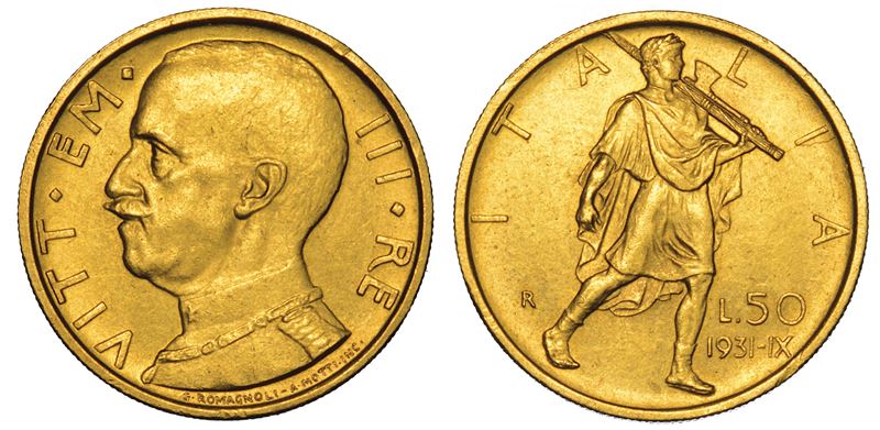 REGNO D'ITALIA. VITTORIO EMANUELE III DI SAVOIA, 1900-1946. 50 lire 1931/A. IX. Littore.  - Auction Numismatics - Cambi Casa d'Aste
