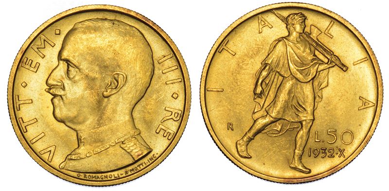 REGNO D'ITALIA. VITTORIO EMANUELE III DI SAVOIA, 1900-1946. 50 Lire 1932/A. X. Littore.  - Auction Numismatics - Cambi Casa d'Aste